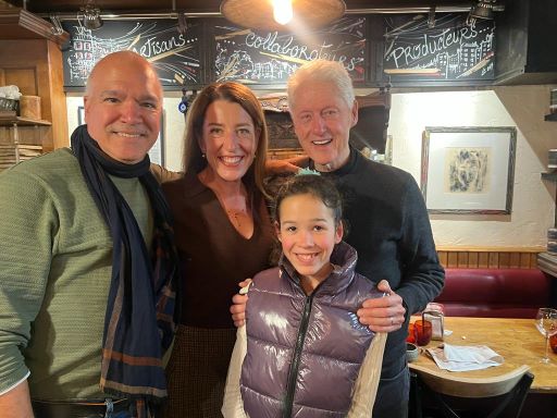 President Clinton at L'Ami Jean with our family