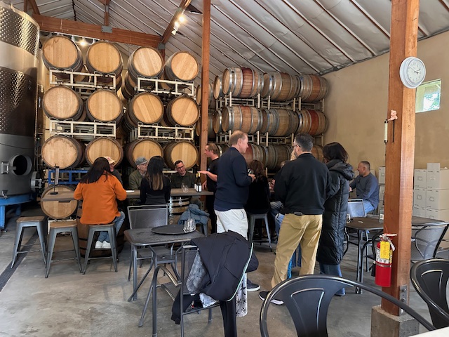 Claiborne and Churchill barrel room