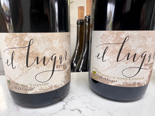 Two of the wines we tasted.