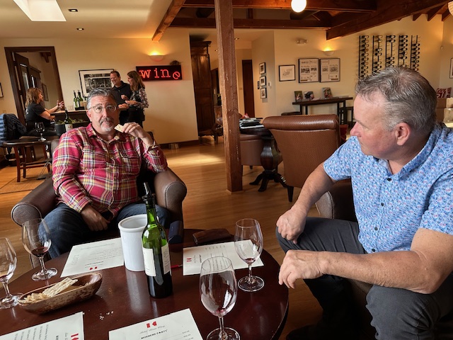 Zac (left) and Lenny at Robert Keenan Winery
